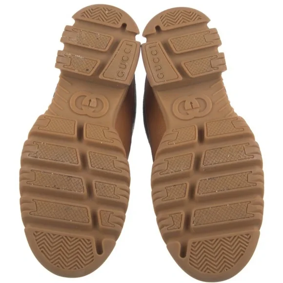 Gucci Tan and Dark Green Monogram Boots Gucci | Shoes | Gucci Tan And Dark Green Monogram Boots  main image 3